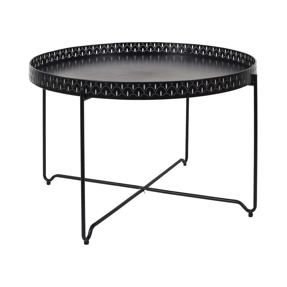 Table d'appoint avec plateau rond