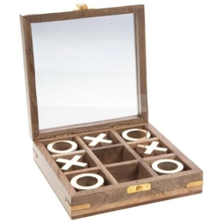 BOITE BOIS CLAIR TICTACTOE | DIVERS
