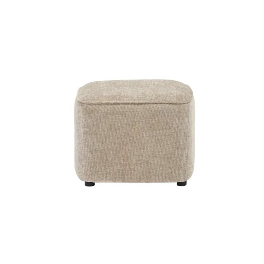 POUF&REPOSE-PIED TISSU SOFT TOUCH TAUPE | CANAPE-FAUTEUIL