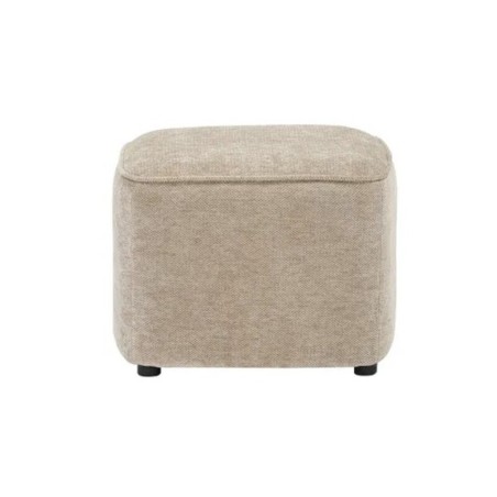 POUF&REPOSE-PIED TISSU SOFT TOUCH TAUPE | CANAPE-FAUTEUIL