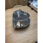 DOUBLE PLATEAU ARGENTÉ CŒUR