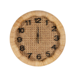 HORLOGE NATUREL ROTIN D36X6CM | DECO